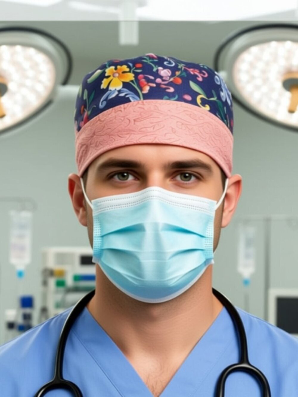 Unisex Style Surgical/Scrub/Dental Cap O/S (SS07-G11)